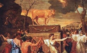 The Adoration of the Golden Calf, Nicolas Poussain